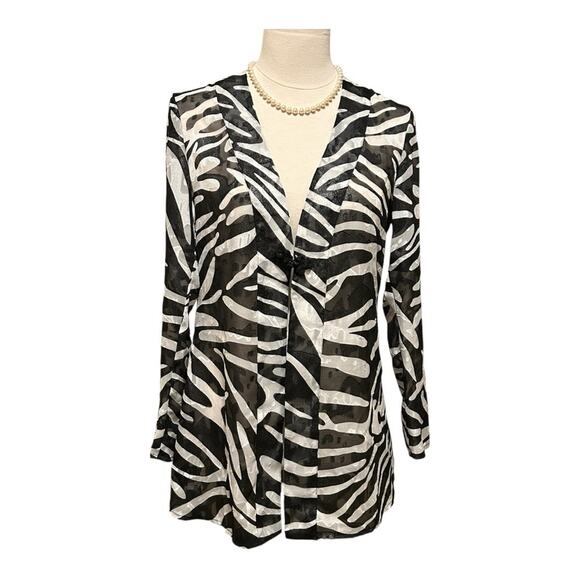 Additions by Chicos, Zebra Print Women's Jacket, Size 0 - Picture 1 of 8